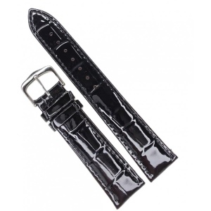 Curea Ceas Premium – Piele Naturală Neagră, Imprimeu Crocodil