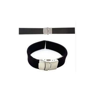 Curea Ceas Silicon Neagra Inchidere Deployant 20mm 22mm 24mm WZ1236 - Img 3