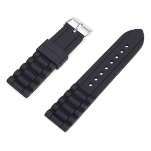 Curea Ceas Silicon Neagră Waterproof 18/20/22mm | Rezistentă la Apă | Cataramă Oțel - Img 2