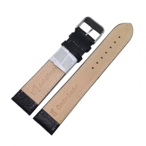 Curea de Ceas Alfa XXL - Piele Naturala - Anti-Alergic - Neagra - 18mm / 20mm / 22mm / 24mm - WZ2008 - Img 2