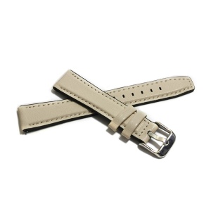 Curea de ceas Bej din piele ecologica si silicon - 14mm 16mm 18mm 20mm - WZ5416 - Img 2