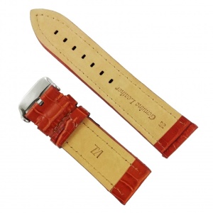 Curea de ceas din piele naturală Maro - 24mm WZ2881 - Img 2