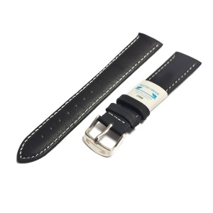 Curea de ceas din piele naturala Matteo Ferari culoare Neagra - 20mm 22mm 24mm - Img 4