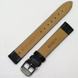 Curea de ceas din piele naturala neagra - 16mm, 18mm, 20mm, 22mm - C2975 - Img 4