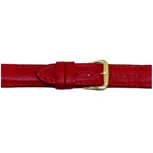 Curea de ceas din piele naturala rosie - 14mm - C2963 - Img 3