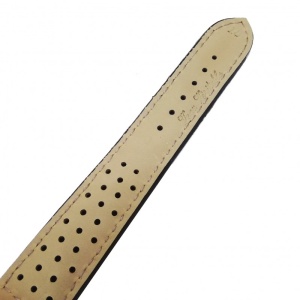 Curea de ceas Fleurus - Piele Neagra de Vitel, Imprimeu cu Gaurele 18mm 1FH13D36M-BK - Img 2