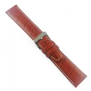 Curea de ceas Maro din piele naturala cu cusatura alba - 18mm, 20mm, 22mm - WZ3419 - Img 3
