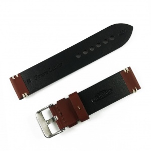 Curea de ceas Maro-inchis din piele naturala - 20mm, 22mm, 24mm, 26mm - WZ3401 - Img 4