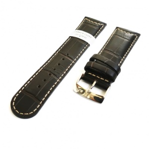 Curea de ceas Morellato Fatto a Mano - Maro-inchis, imprimeu crocodil - 20mm, 22mm