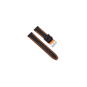 Curea de ceas neagra cu insertii orange 18mm 20mm 22mm 24mm WZ882