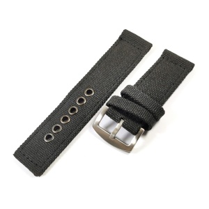 Curea de ceas Neagra din material textil 24mm WZ4927 - Img 4