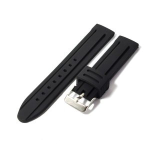Curea de ceas Neagra din Silicon 20mm, 22mm, 24mm JD013 - Img 4