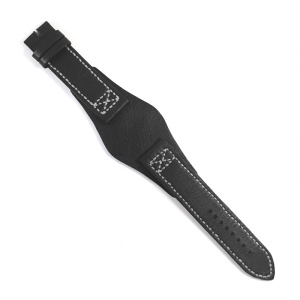 Curea de ceas Neagra Handmade din piele naturala 22mm WZ4940