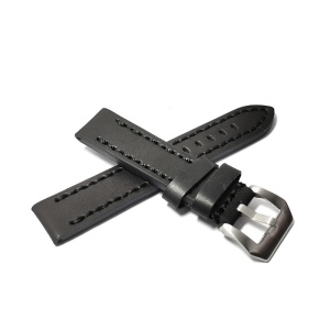 Curea de ceas Peyton Neagra din piele naturala robusta 20mm, 22mm, 24mm - WZ4223 - Img 2