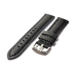 Curea de ceas Peyton Neagra din piele naturala, textura bizonata 20mm, 22mm, 24mm - WZ4221 - Img 4