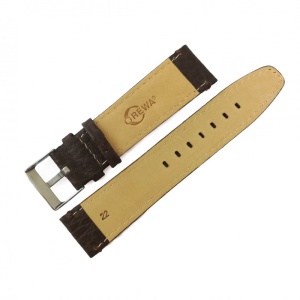 Curea de ceas Rewa - Piele Naturala - Culoare Maro, Textura Bizonata - 18mm, 22mm - WZ3993 - Img 2