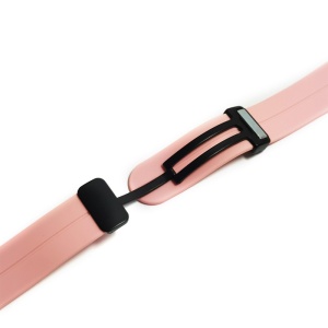 Curea de ceas Roz din silicon cu inchidere deployant magnetic 20mm, 22mm WZ5362 - Img 2