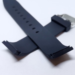 Curea De Silicon Negru Cu Capete Curbate 22mm 11P99 - Img 2