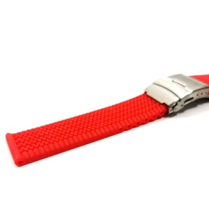 Curea Din Silicon Cu Rosie Inchidere Deployant 20mm 22mm 24mm WZ1902 - Img 2