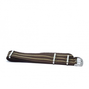 Curea Morellato tip NATO - Band Nastro Cannete - Culoare Maro, Crem - 20mm, 22mm - A01U3972A74832CR - Img 2
