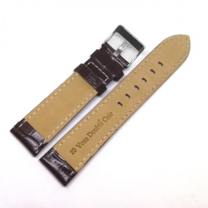 Curea pentru ceas din Piele VItel - Culoare Maro, Textura Lucioasa - 20mm - WZ3726 - Img 2