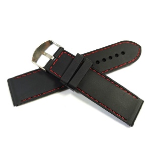 Curea pentru ceas din Silicon Negru 20mm 22mm 24mm 26mm WZ750 - Img 2