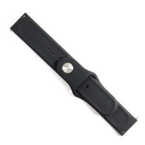 Curea pentru ceas Neagra din Silicon tip SmartWatch - 20mm, 22mm JD1606N - Img 3