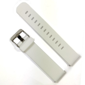 Curea Silicon Albă Quick-Release – 18/20/22 mm – Cataramă Argintie