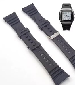 Curea Silicon pentru Casio W-96H-1A/2A/9A – 3239 – 23 cm – Impermeabilă – Sport – Negru - Img 5