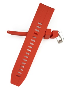 Curea SmartWatch Roșu din Silicon – 20/22 mm – Textură Mată – Cataramă Inox – Telescoape Incluse - Img 3