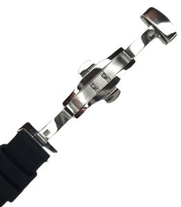 Curea Universală din Silicon cu Cataramă Fluture din Oțel – 18/20/22/24 mm - Img 4