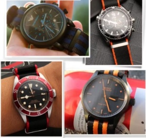 Curea Universală Nylon Albastru cu Roșu – 20/22 mm – Stil Militar și Confort pentru Ceasul Tău - Img 3