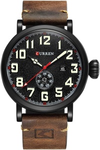 Curren 8283 – Ceas Bărbătesc Design Militar – Carcasă Aliaj – Curea Piele - Img 4
