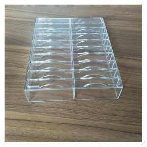 Cutie Depozitare Acrilic Transparent – 20 de Compartimente – 21 x 16,8 x 4 cm – Organizator Bijuterii și Machiaj - Img 4
