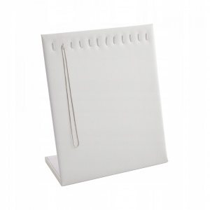 Expozitor Bijuterii – Ecopiele Alb – 25 x 20 x 8 cm – Pentru Lănțișoare, Coliere și Cercei