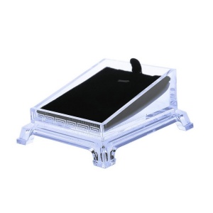 Expozor pentru pandantive din acril transparent si catifea neagra WZ4451