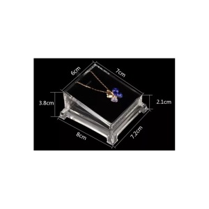 Expozor pentru pandantive din acril transparent si catifea neagra WZ4451 - Img 4
