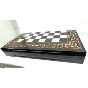 Joc 2 în 1 – Table și Șah din Lemn – Dimensiuni 49 x 25 x 7,5 cm – Piese Table din Acril, Piese - Img 9