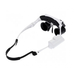 Lupă Profesională tip Ochelari cu Iluminare LED – Set 4 Lentile (10x - 25x) - Img 2