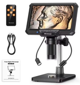 Microscop Digital – 7 inch HD, 16MP, 1200X – Pentru Reparații Ceasuri și Bijuterii