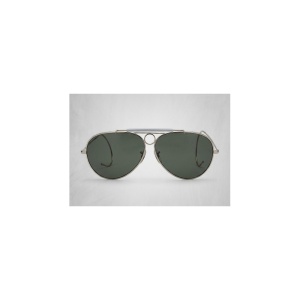 Ochelari Aviator Stil Anii 90 – Ramă Aurie – Lentile Gri din Sticlă – Sistem Anti-Cădere pentru Sport - Img 3