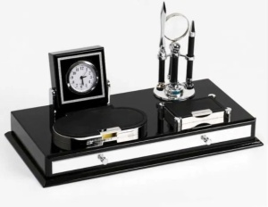 Organizator Birou 4 în 1 cu Sertar – Lemn – Birou Acasă sau Oficiu – Compartimente Birou – Organizare Documente și Accesorii