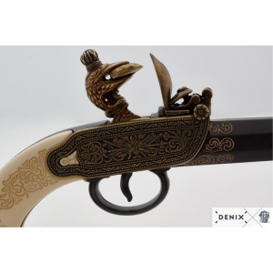 Pistol cu Cremene „Tula 1760” – Replică Istorică din Metal și Lemn (29 cm) - Img 2