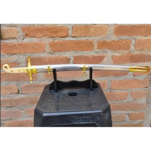 Sabie Ceremonială „Duque de Caxias” – Oțel cu Teacă – 59.5 cm – Decor Masonic și Colecție - Img 4