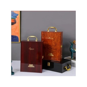 Set Cadou de Lux: Cutie pentru Două Sticle de Vin cu Accesorii Incluse - Img 3