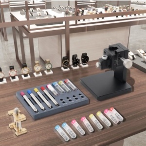 Set Presă pentru Montare și Extragere Ace Ceas – 4 Mânere – Oțel Inoxidabil – Pentru Ceasornicari – 0.15 – 2.9 mm - Img 4