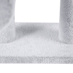 Stativ pentru Ceasuri, Brățări și Lanțuri – Catifea Gri / Negru – 2 Cilindri (26 cm și 22 cm) – Lemn și Catifea – WZ3526 - Img 6