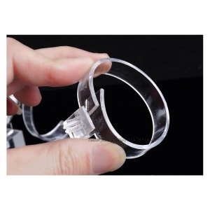 Suport Expunere Ceasuri – 24 Spații – Acril Transparent / Negru – 32 x 18 cm – 3 Rânduri x 8 Standuri – WZ1666 - Img 2