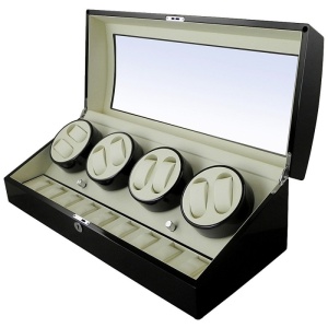 Watch Winder 8 + 9 spatii - Black Piano WW89BW