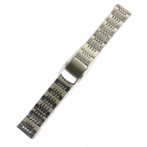 Bratara de ceas argintie cu butoane laterale 20mm WZ4769 - Img 3